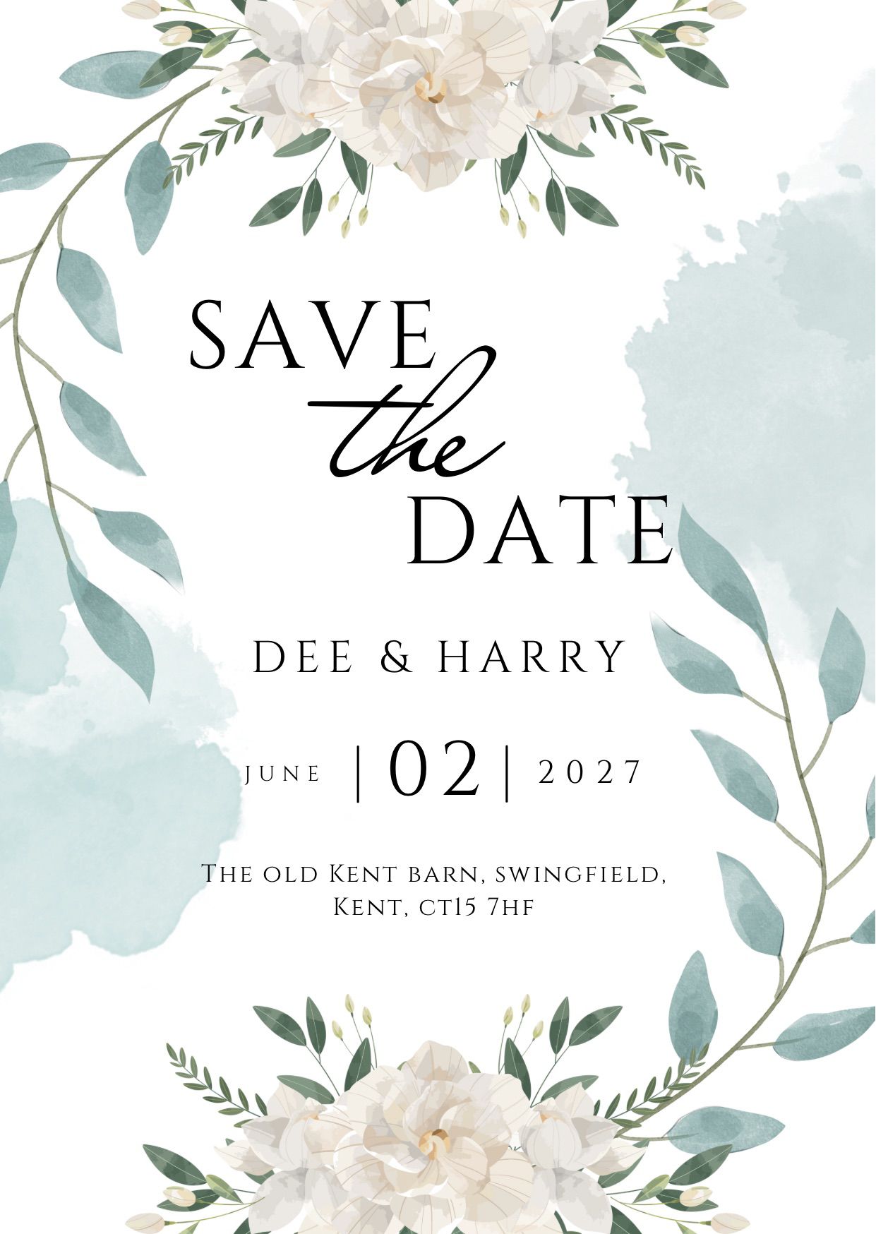 Save the Date - Dee & Harry - June 02, 2027